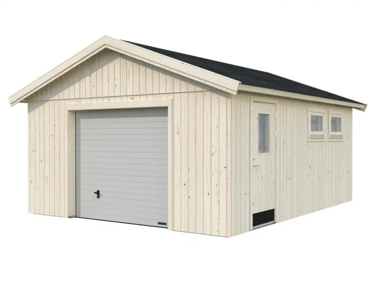 PALMAKO Holz-Garage Andre 21,5 m² mit Sektionaltor 18mm 448x548cm